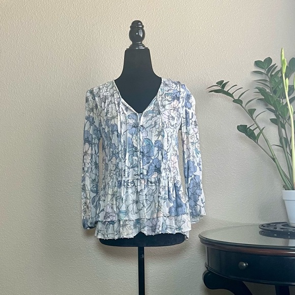 William Rast Tops - William Rast Multicolor Floral Blouse